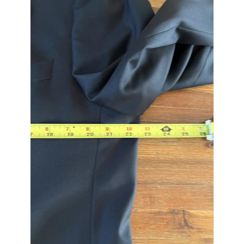 Jack Victor Montreal Blazer Mens 42L Black Wool Super 110's Sports Coat 2 Button